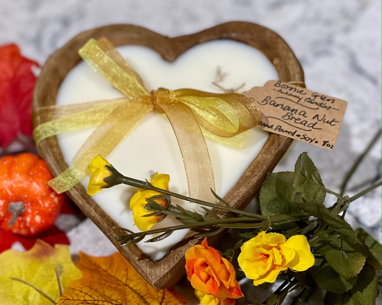 Heart Dough Bowl Candle